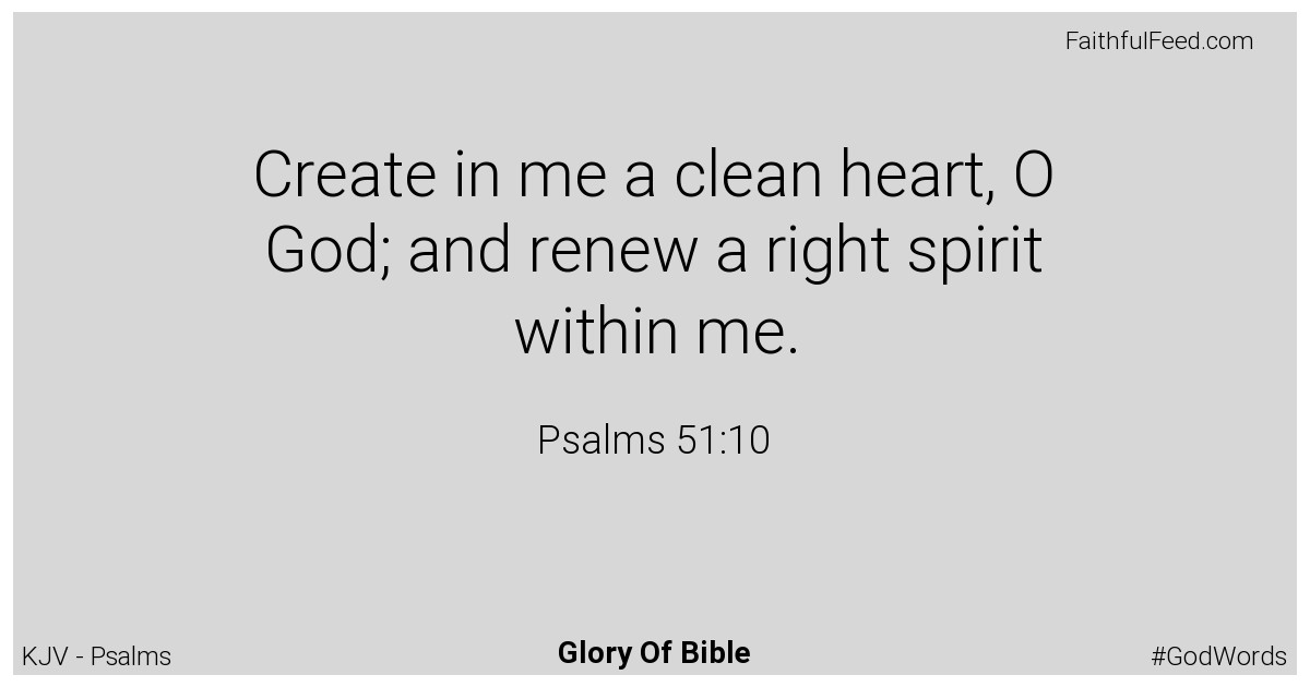 Psalms 51:10 - Kjv