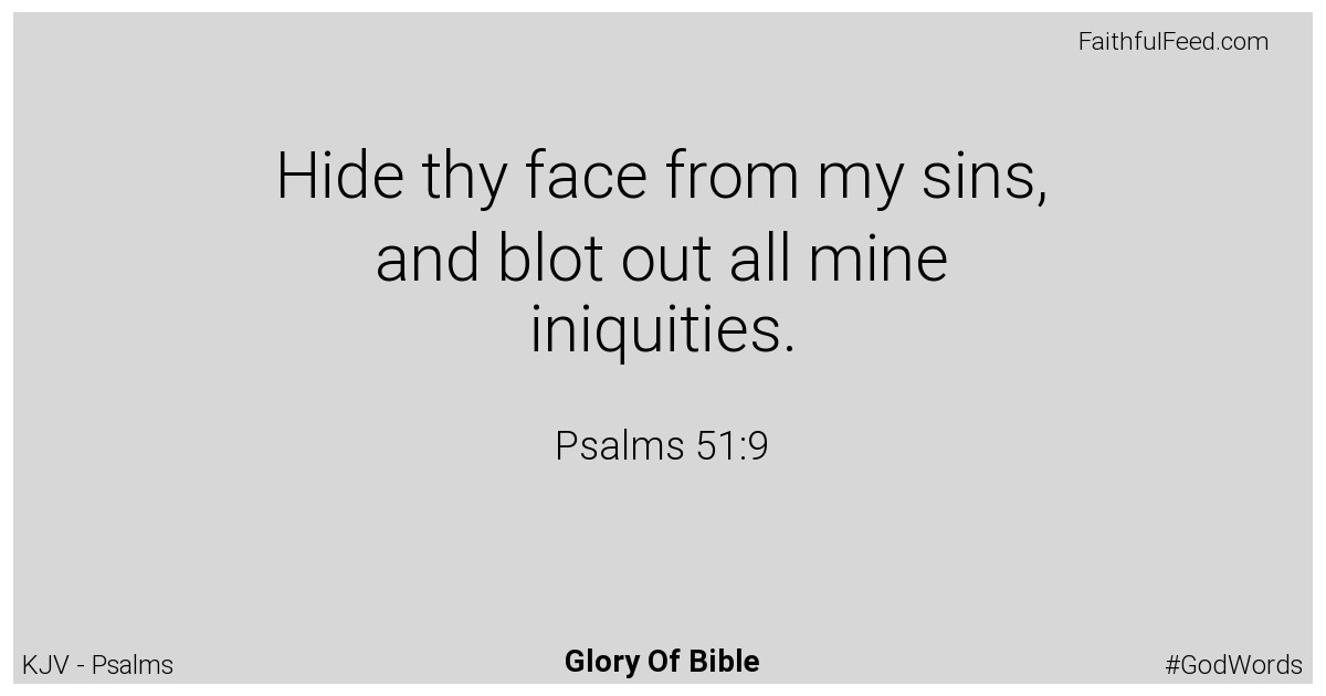Psalms 51:9 - Kjv