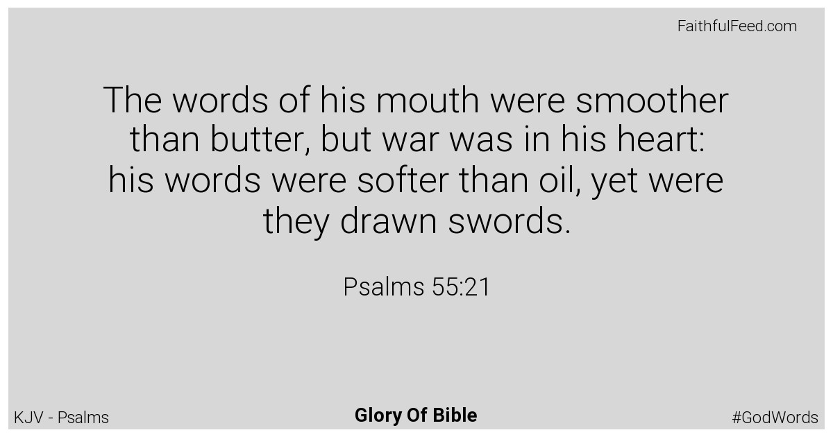 Psalms 55:21 - Kjv