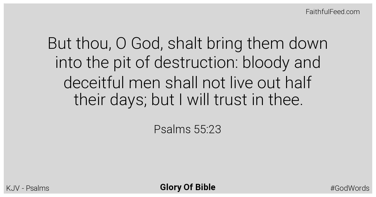 Psalms 55:23 - Kjv