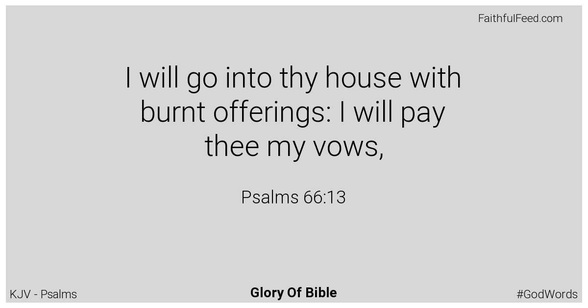 Psalms 66:13 - Kjv