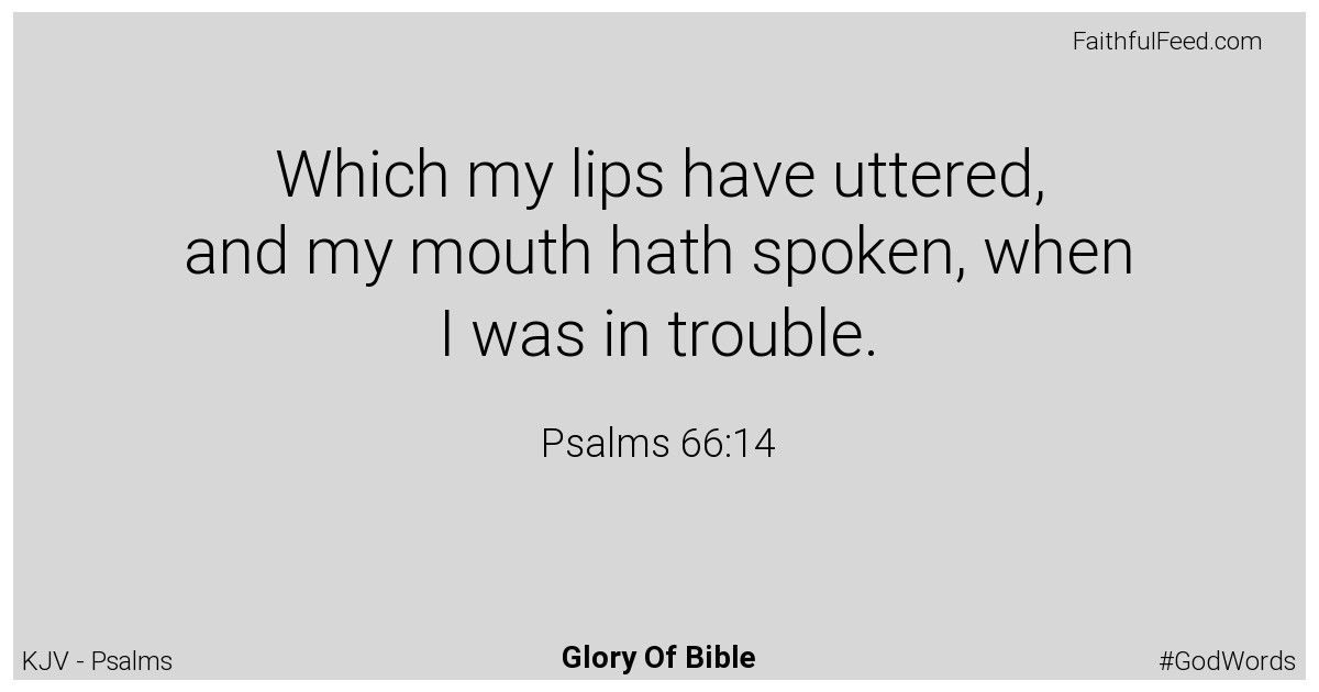 Psalms 66:14 - Kjv