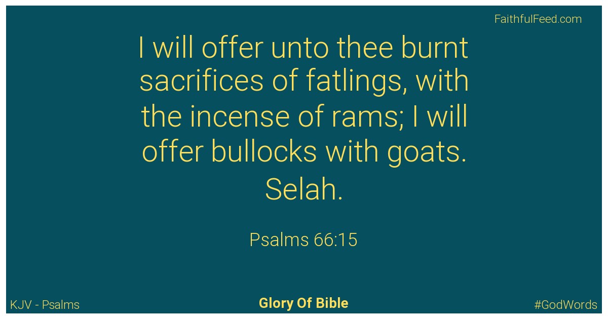 Psalms 66:15 - Kjv