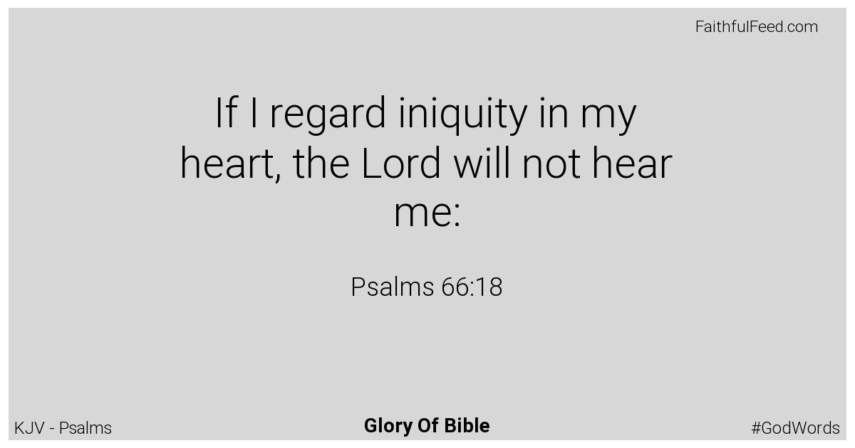 Psalms 66:18 - Kjv