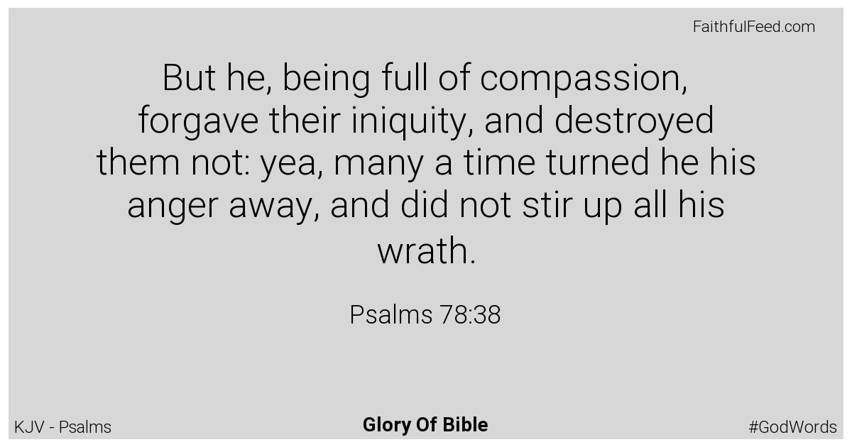 Psalms 78:38 - Kjv