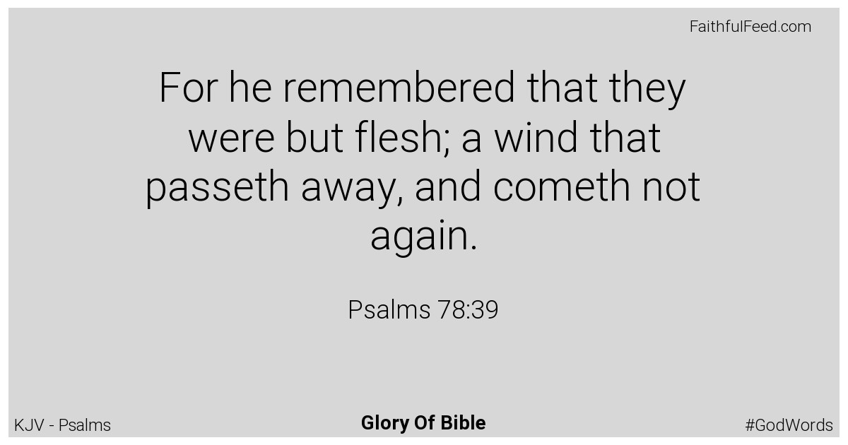 Psalms 78:39 - Kjv