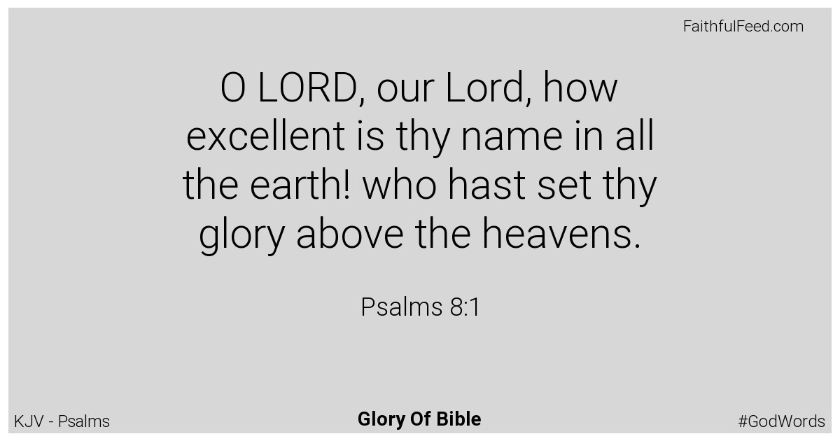 Psalms 8:1 - Kjv