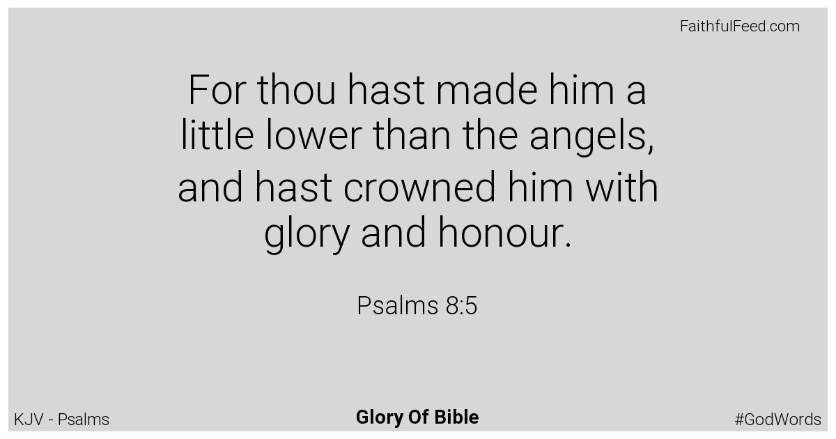 Psalms 8:5 - Kjv