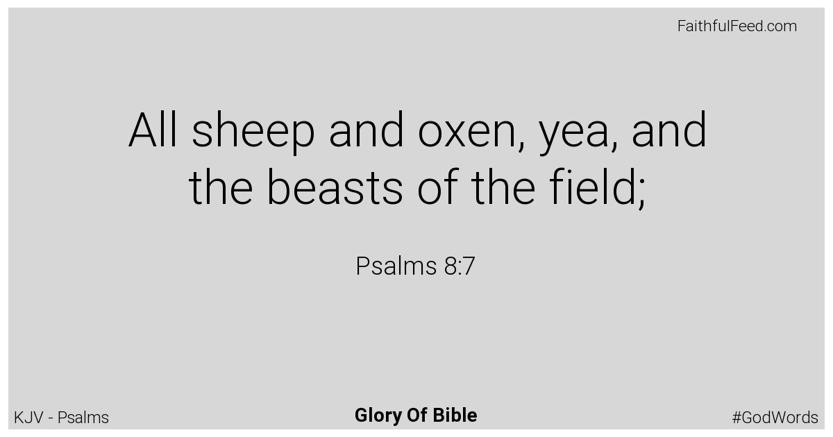 Psalms 8:7 - Kjv