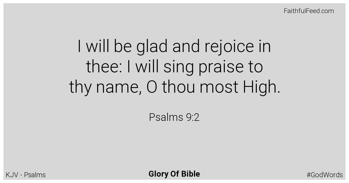 Psalms 9:2 - Kjv