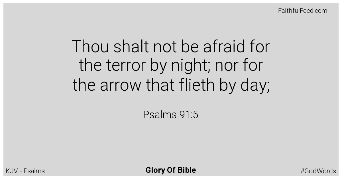 Psalms 91:5 - Kjv