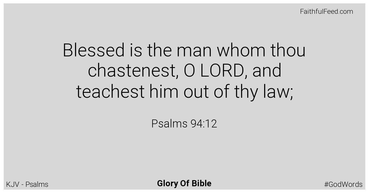 Psalms 94:12 - Kjv