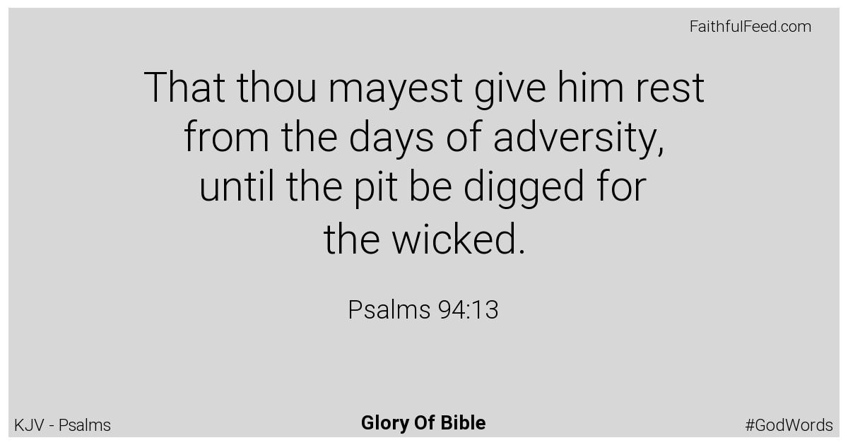 Psalms 94:13 - Kjv