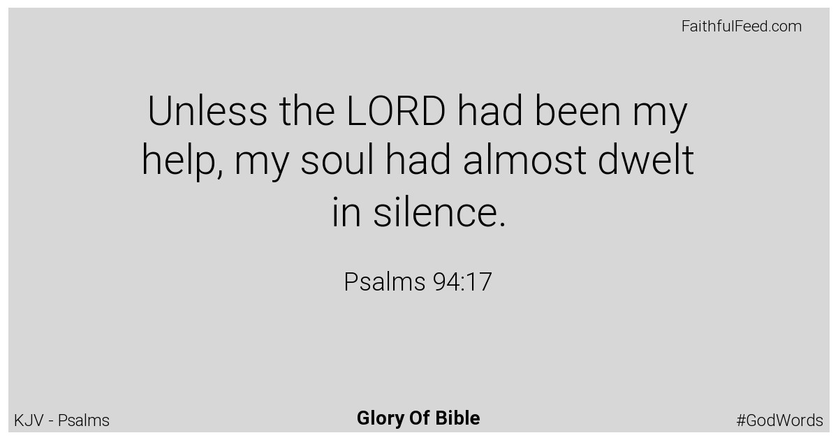 Psalms 94:17 - Kjv