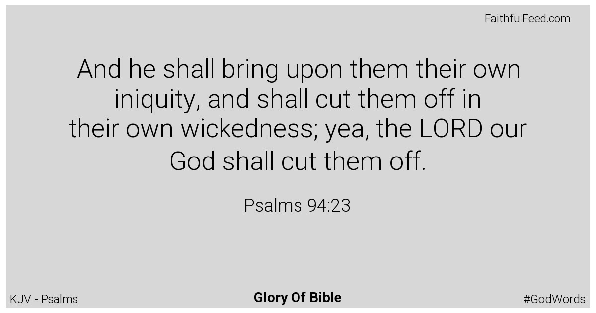 Psalms 94:23 - Kjv