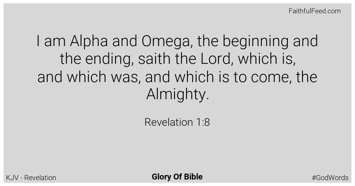 Revelation 1:8 - Kjv