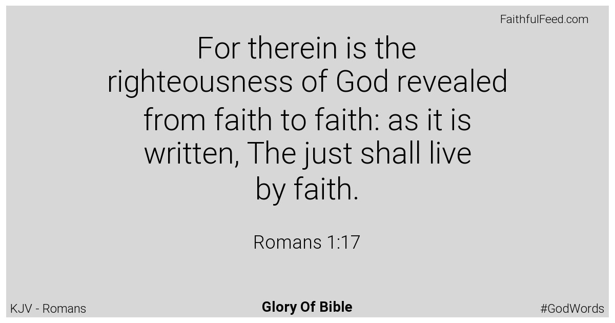 Romans 1:17 - Kjv