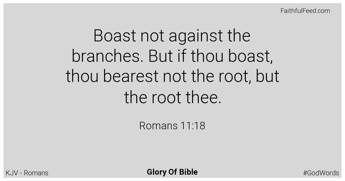 Romans 11:18 - Kjv