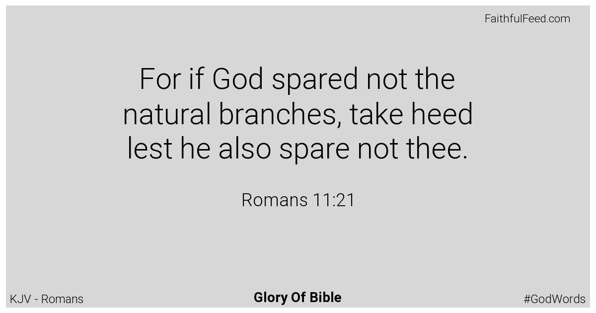 Romans 11:21 - Kjv