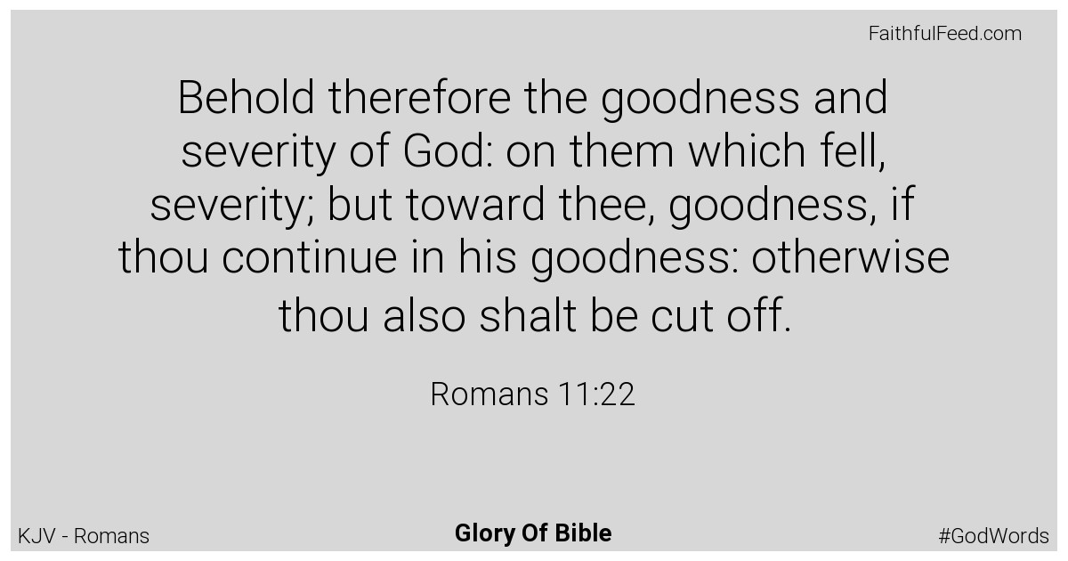Romans 11:22 - Kjv