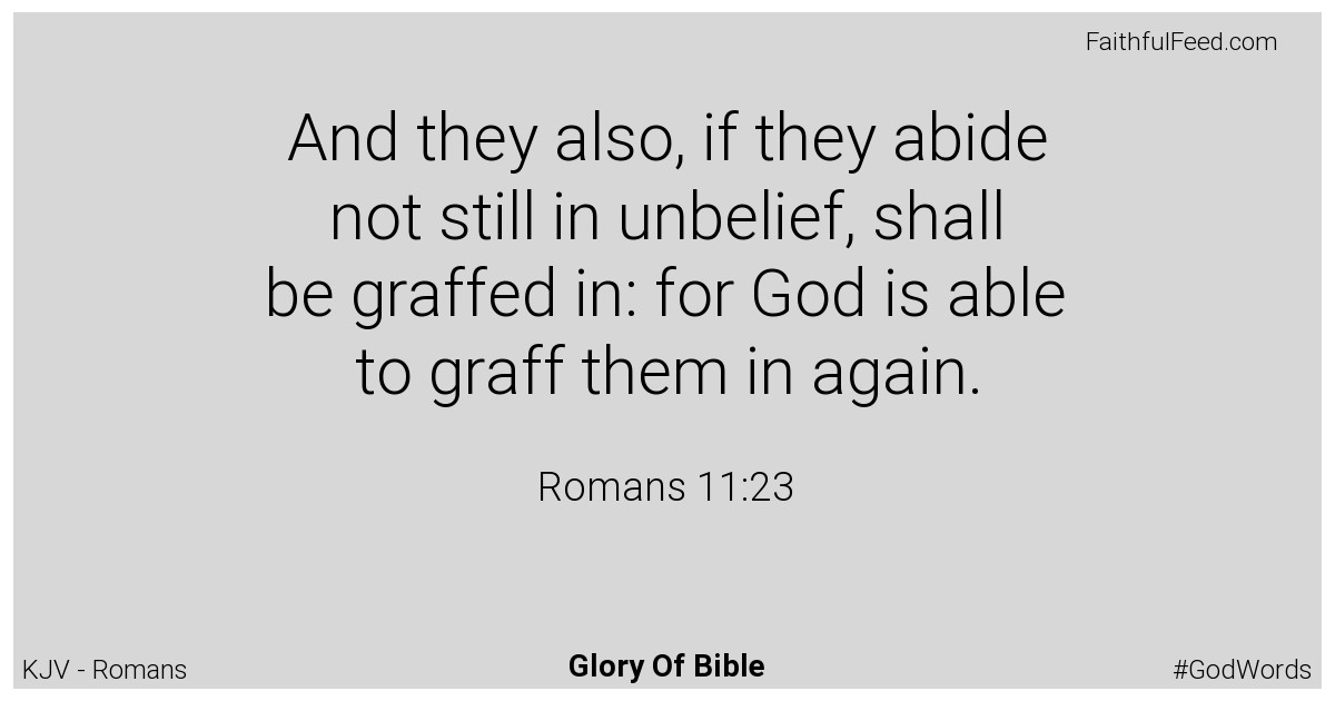 Romans 11:23 - Kjv