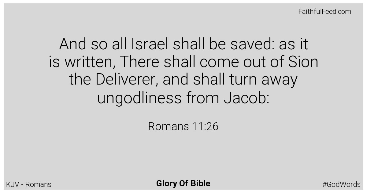 Romans 11:26 - Kjv