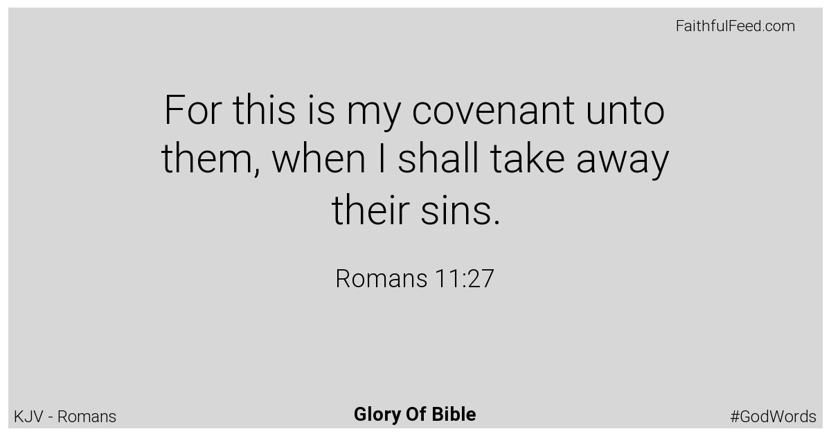 Romans 11:27 - Kjv