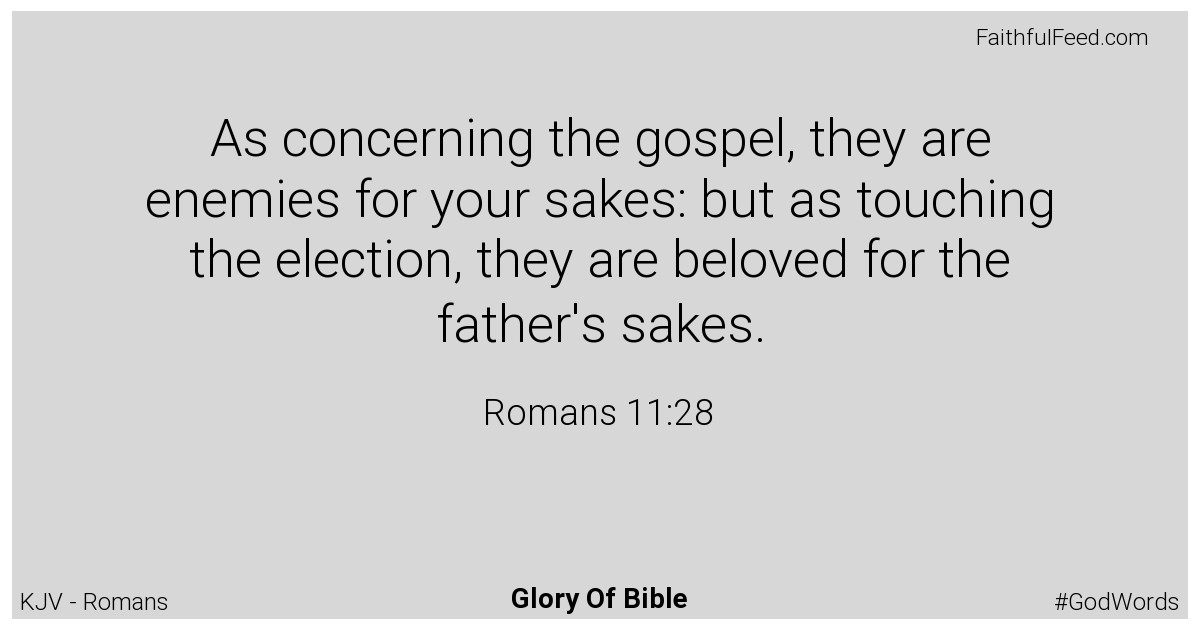 Romans 11:28 - Kjv