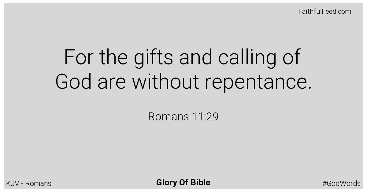 Romans 11:29 - Kjv