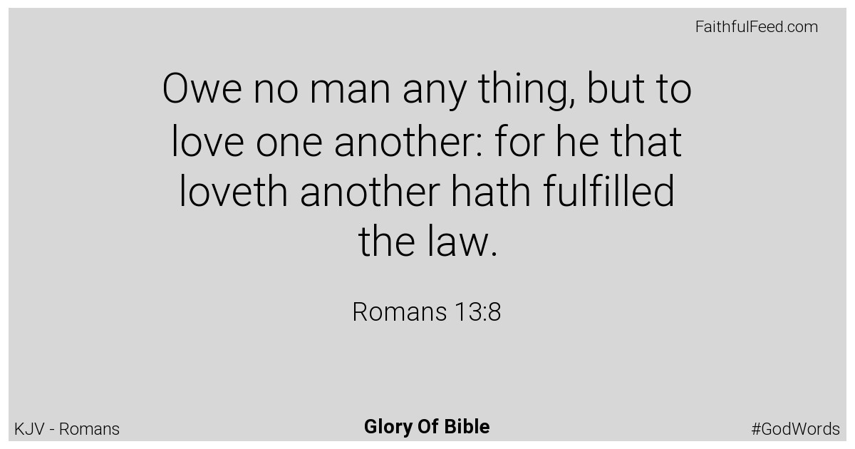 Romans 13:8 - Kjv