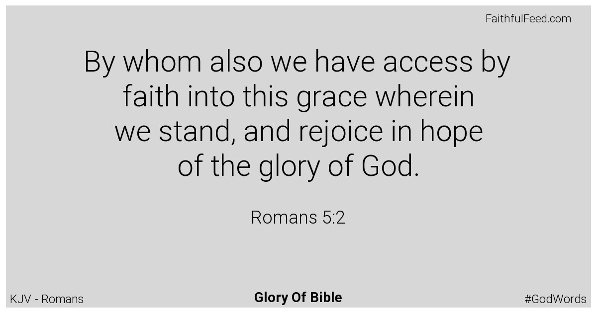 Romans 5:2 - Kjv