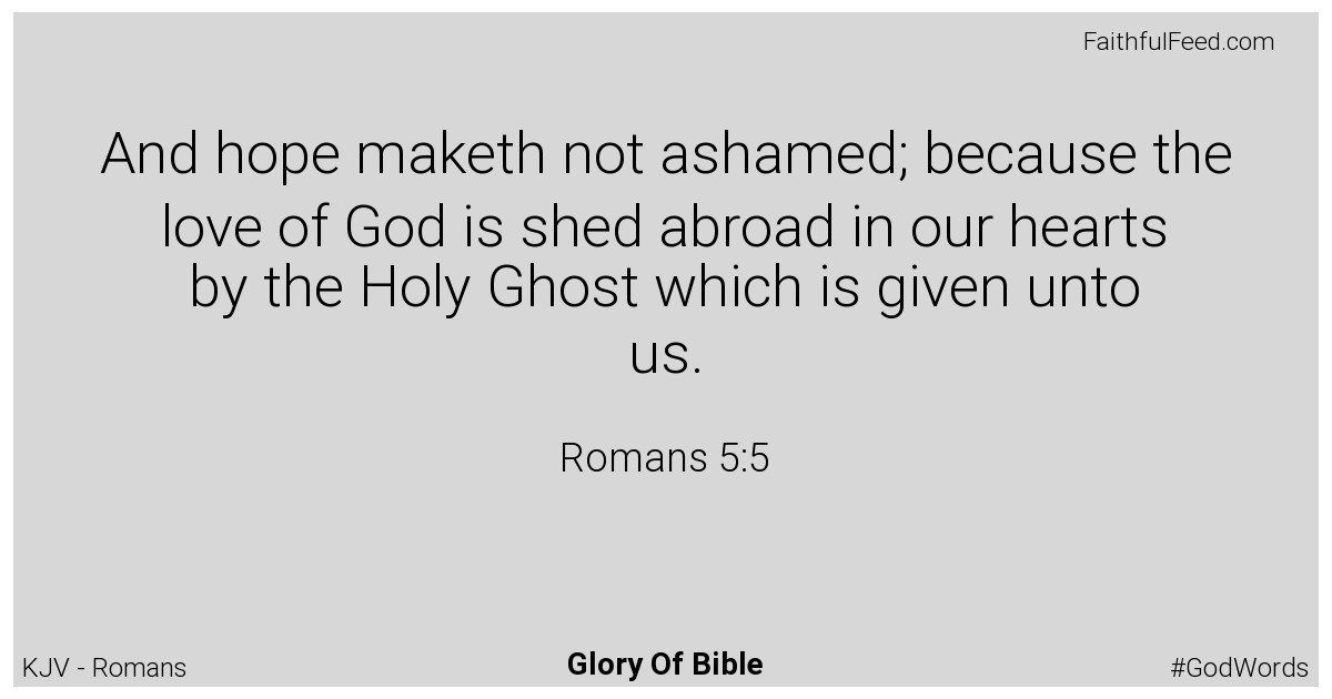 Romans 5:5 - Kjv