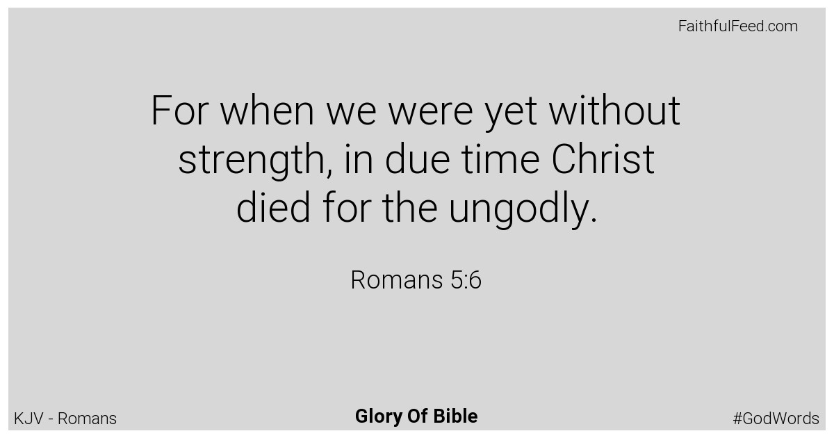 Romans 5:6 - Kjv
