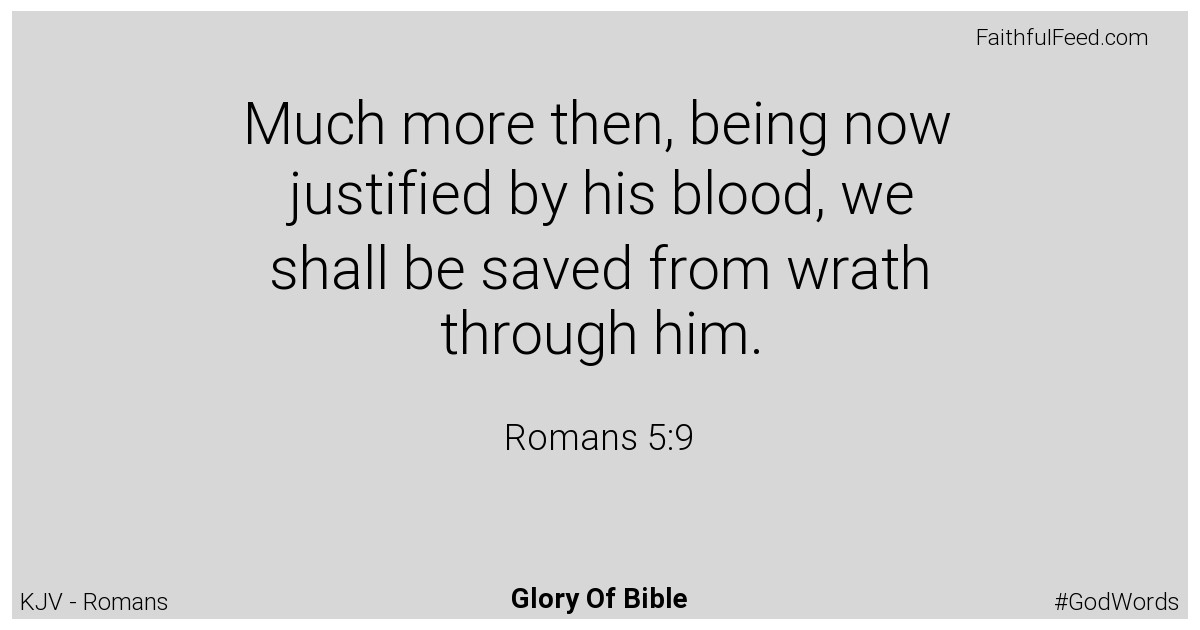 Romans 5:9 - Kjv