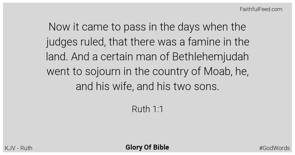 Ruth 1:1 - Kjv
