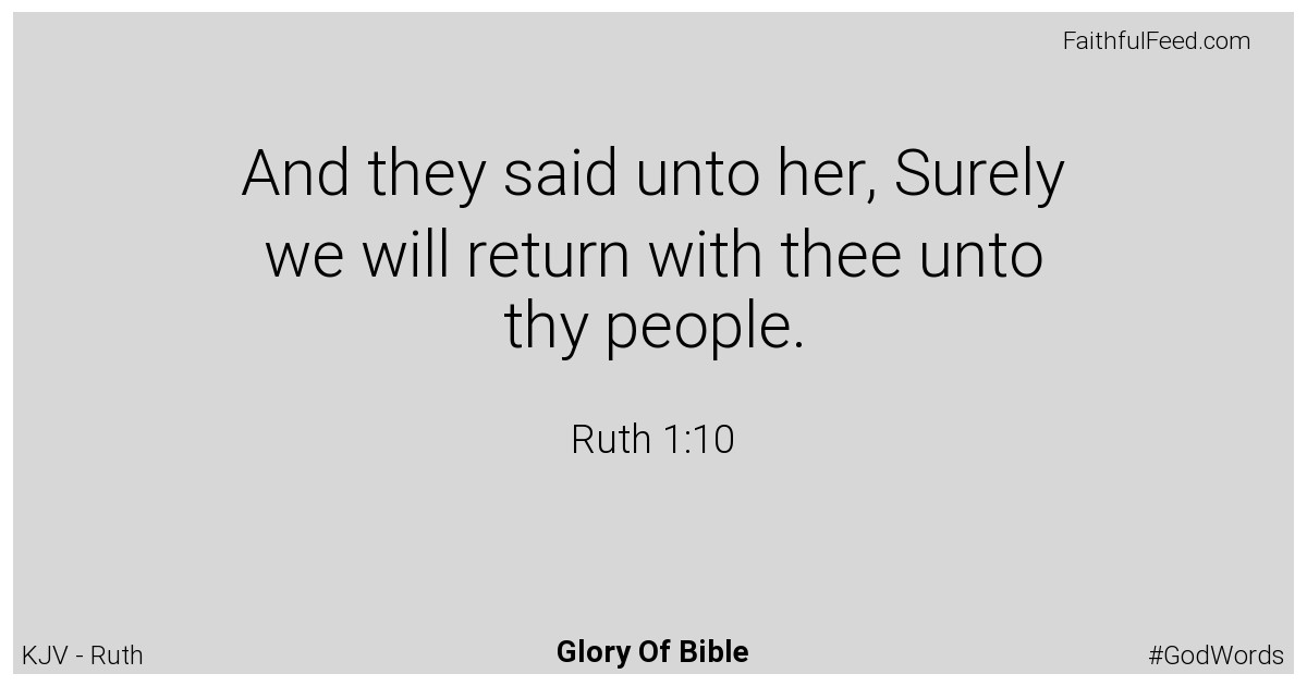 Ruth 1:10 - Kjv