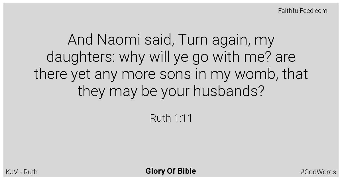 Ruth 1:11 - Kjv