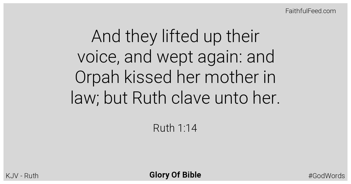 Ruth 1:14 - Kjv