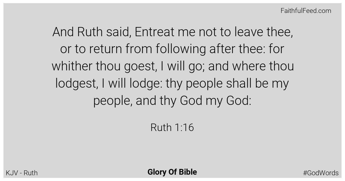 Ruth 1:16 - Kjv