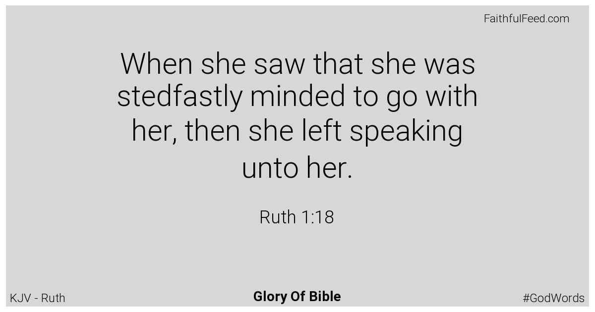 Ruth 1:18 - Kjv