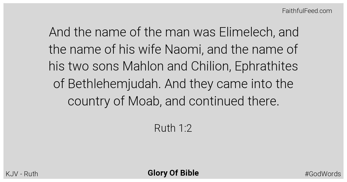 Ruth 1:2 - Kjv