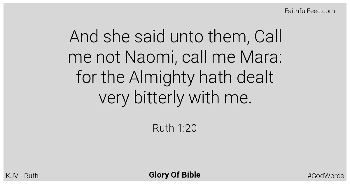 Ruth 1:20 - Kjv