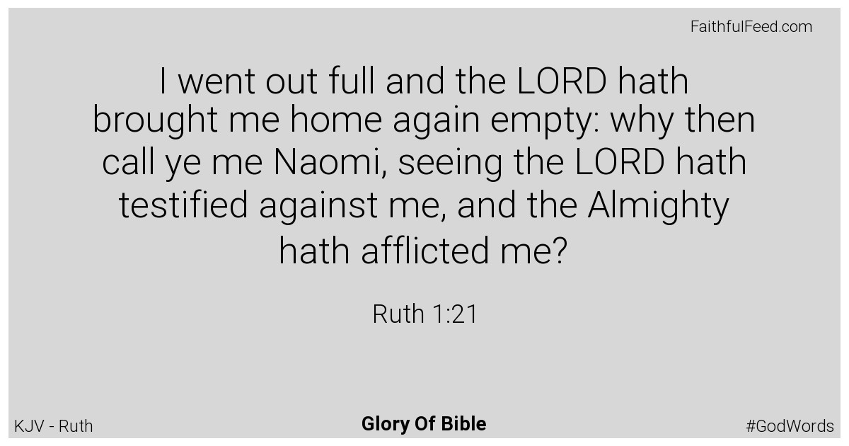 Ruth 1:21 - Kjv