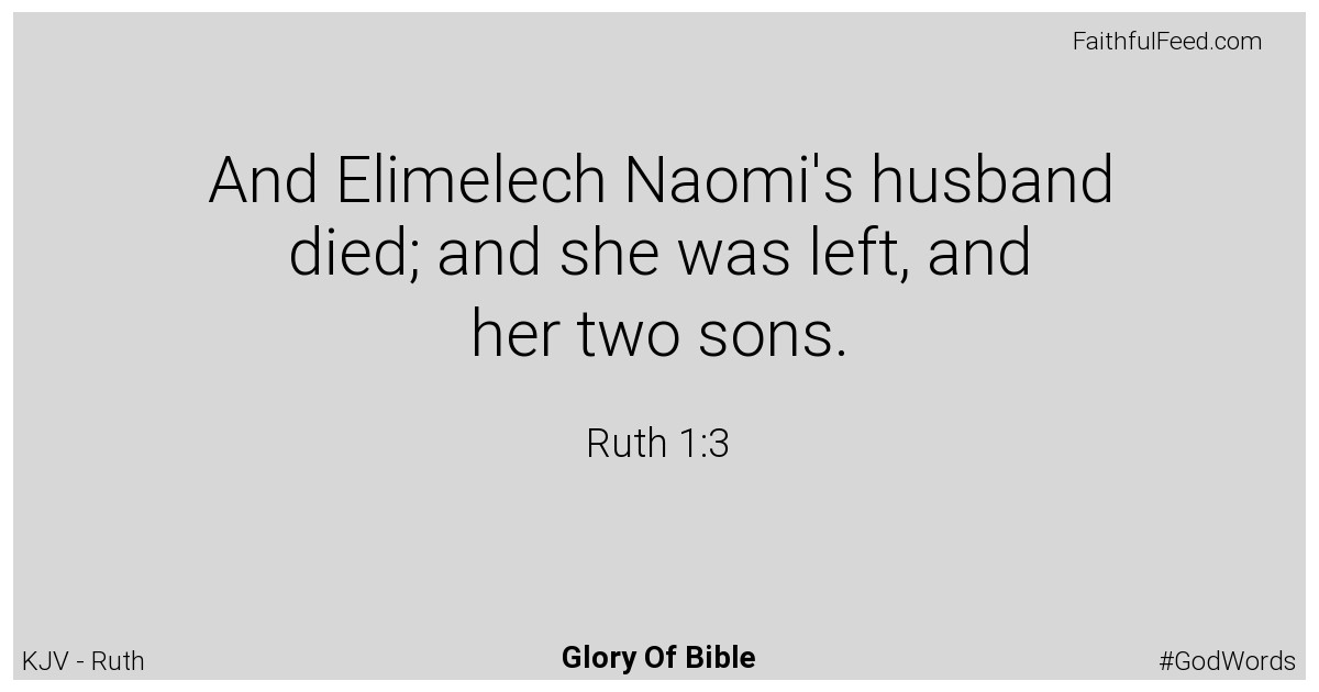Ruth 1:3 - Kjv