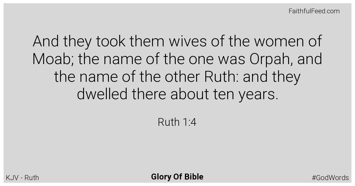 Ruth 1:4 - Kjv