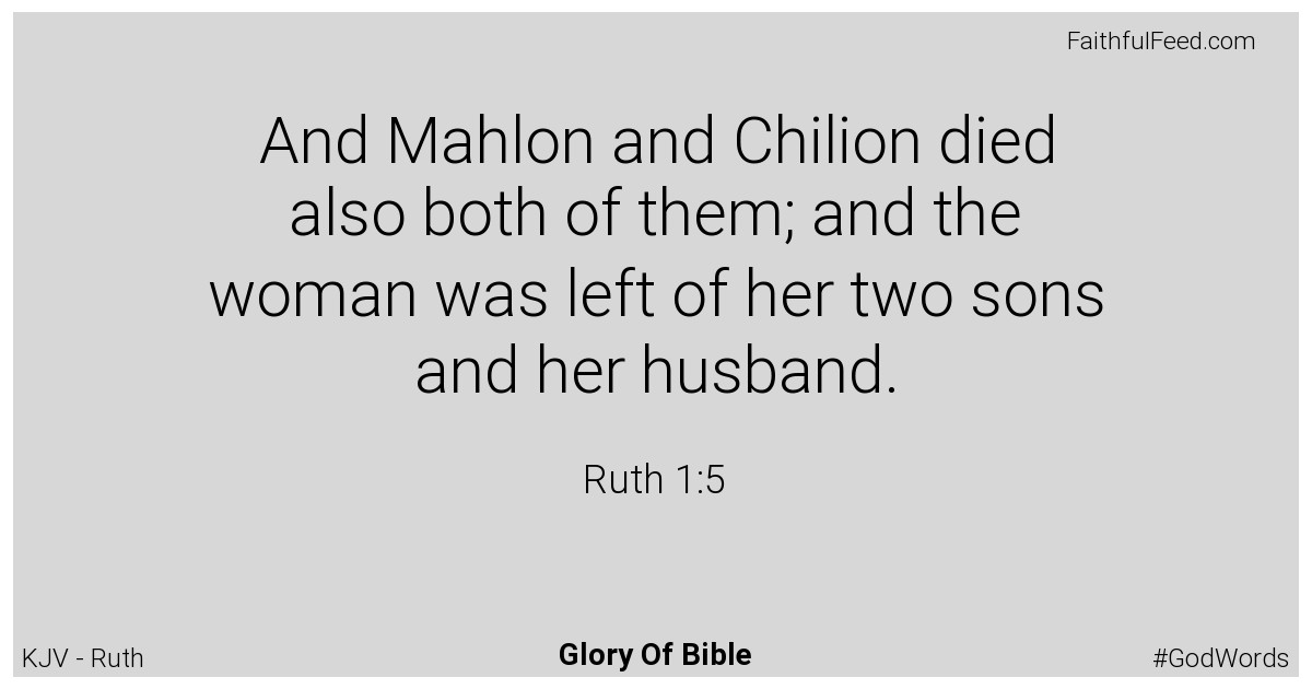 Ruth 1:5 - Kjv