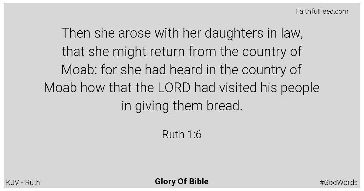 Ruth 1:6 - Kjv