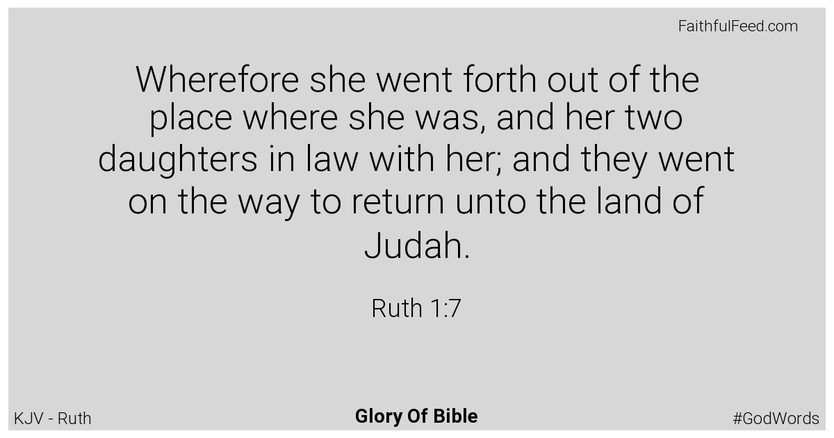 Ruth 1:7 - Kjv