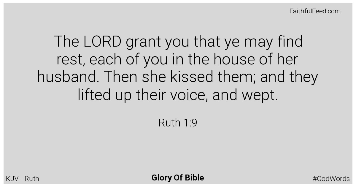 Ruth 1:9 - Kjv