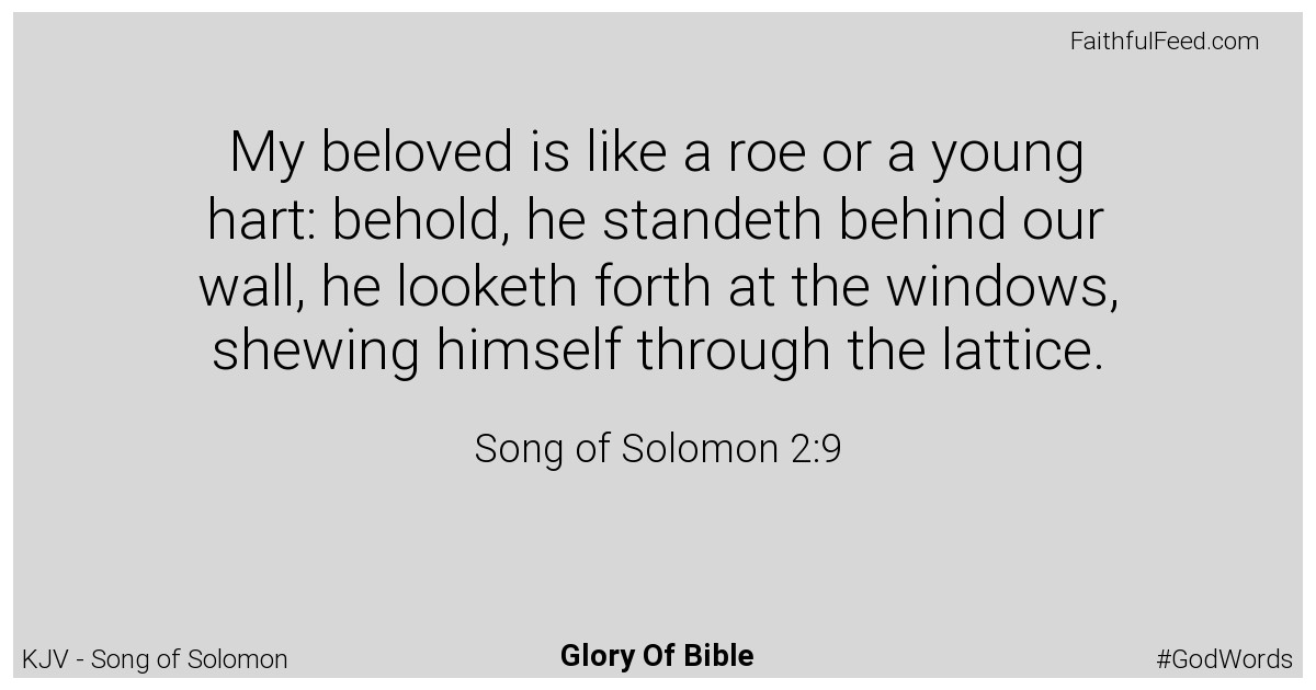 Song-of-solomon 2:9 - Kjv